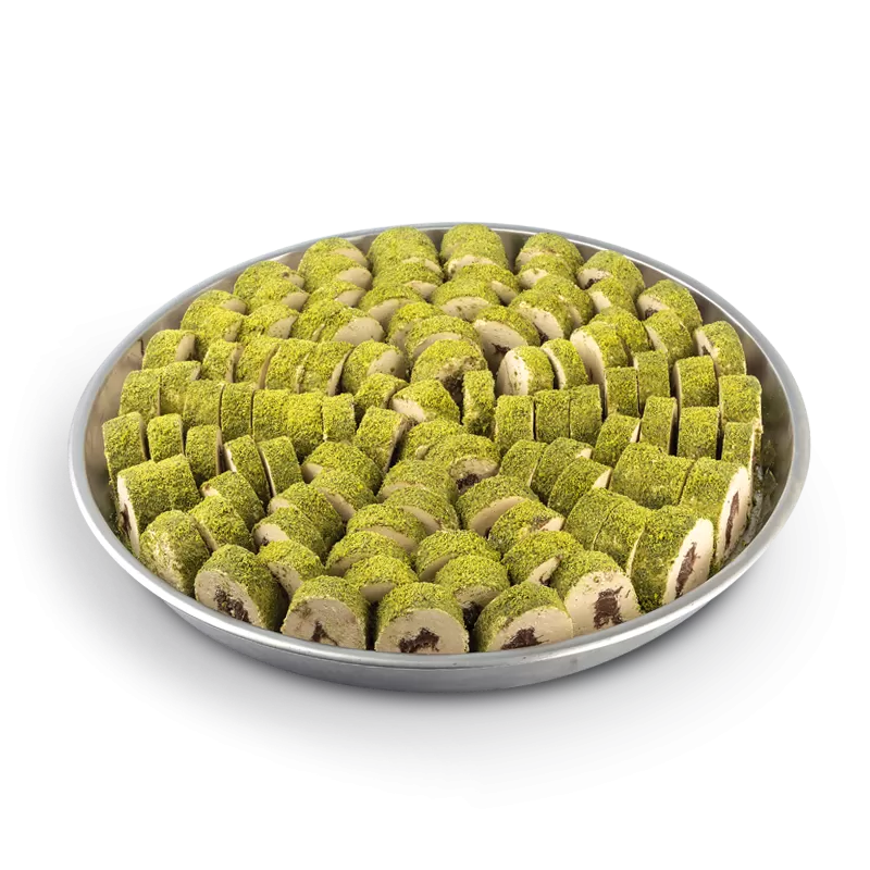 GUVENBEY Antep Fıstıklı  Çikolatalı Special Tahin Helva Tepsi