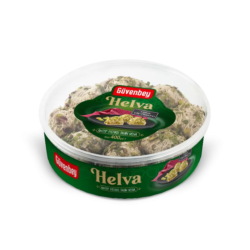GUVENBEY Antep Fıstıklı Tahin Helva 400g Kase